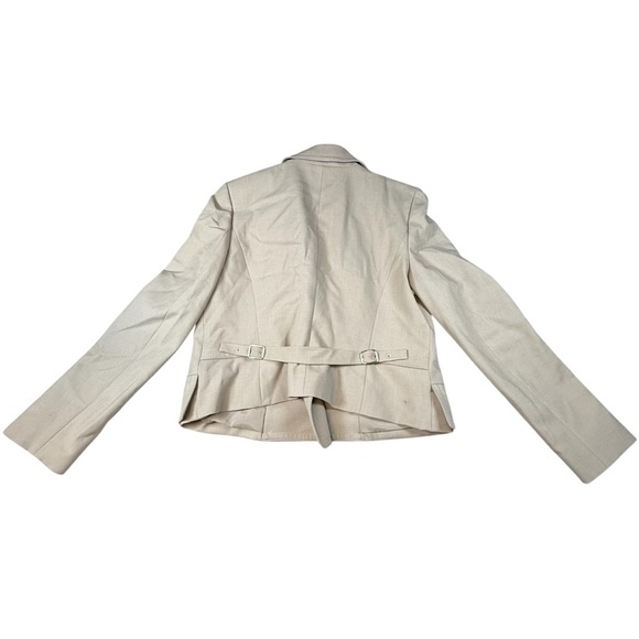 LOFT Ann Taylor Jacket Womens Size 14 Beige Long Sleeve Full Zip Collared - Picture 5 of 5